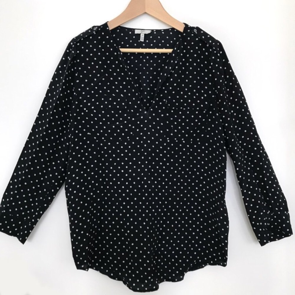 Joie | Polkadot Silk Blouse - Picture 16 of 16